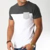 Coupon ✔️ Tee 👚 Shirt Poche 191 Gris Anthracite Blanc de LBO 😀 -France LBO Soldes Boutique lbo 103137 FAB SHALBO 191 20181015T154443 01