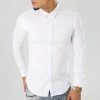 Remise ⭐ Chemise Manches Longues Slim Fit 112 Blanc de LBO 🤩 -France LBO Soldes Boutique lbo 103626 fab shalbo 112 20180828T150219 022