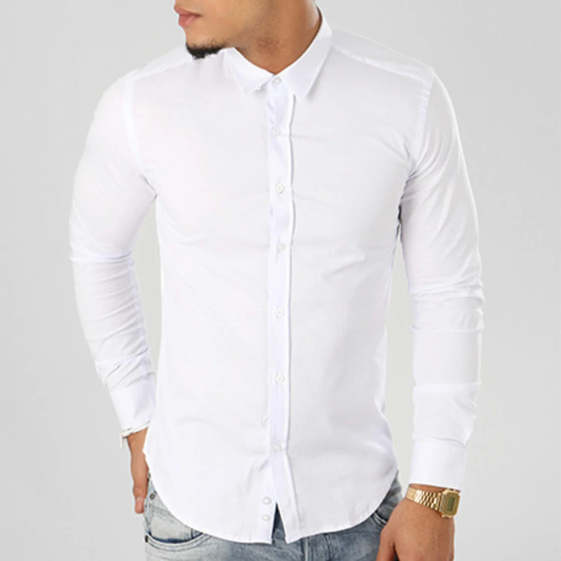Remise ⭐ Chemise Manches Longues Slim Fit 112 Blanc de LBO 🤩 3 Remise ⭐ Chemise Manches Longues Slim Fit 112 Blanc de LBO 🤩