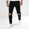 Grosses soldes 🧨 Jean Skinny Troué 72215-2 Noir de LBO ⌛