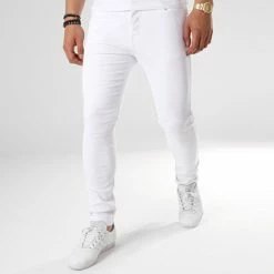 Bon marché 🎉 Jean Skinny LC-B-1 Blanc de LBO 🌟