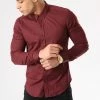 Offres 🤩 Chemise Manches Longues Slim Fit 401 Bordeaux de LBO 👍 1 Offres 🤩 Chemise Manches Longues Slim Fit 401 Bordeaux de LBO 👍 -France LBO Soldes Boutique lbo 129494 fab shalbo 401 20180828T180843 01