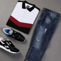 Bon marché 🤩 Polo Manches Courtes Tricolore Retro 427 Noir Blanc Bordeaux de LBO 👍 12 Bon marché 🤩 Polo Manches Courtes Tricolore Retro 427 Noir Blanc Bordeaux de LBO 👍 -France LBO Soldes Boutique lbo 136676 FAB SHALBO 427 20200224T112602 03