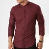 Remise 🤩 Chemise Manches Longues Col Mao Slim Fit 402 Bordeaux de LBO 🛒 1 Remise 🤩 Chemise Manches Longues Col Mao Slim Fit 402 Bordeaux de LBO 🛒 -France LBO Soldes Boutique lbo 136699 fab shalbo 402 20180903T143417 01