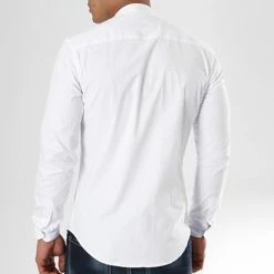 De gros 🥰 Chemise Manches Longues Col Mao Slim Fit 404 Blanc de LBO 🧨 -France LBO Soldes Boutique lbo 136703 fab shalbo 404 20180903T143458 05