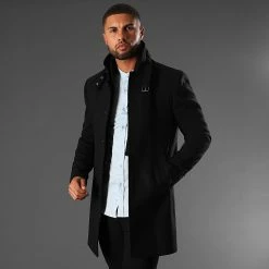 Meilleure affaire 🛒 Chemise Manches Longues Col Mao Slim Fit 405 Bleu Clair de LBO 🔥 -France LBO Soldes Boutique lbo 136704 FAB SHALBO 405 TPDT 20201211T140152 06