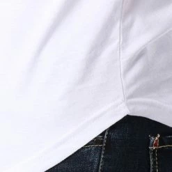 Tout neuf ❤️ Tee 👚 Shirt Oversize Avec Bandes Noir Et Rouge 454 Blanc de LBO ❤️ -France LBO Soldes Boutique lbo 140591 fab shalbo 454 20180903T150343 04