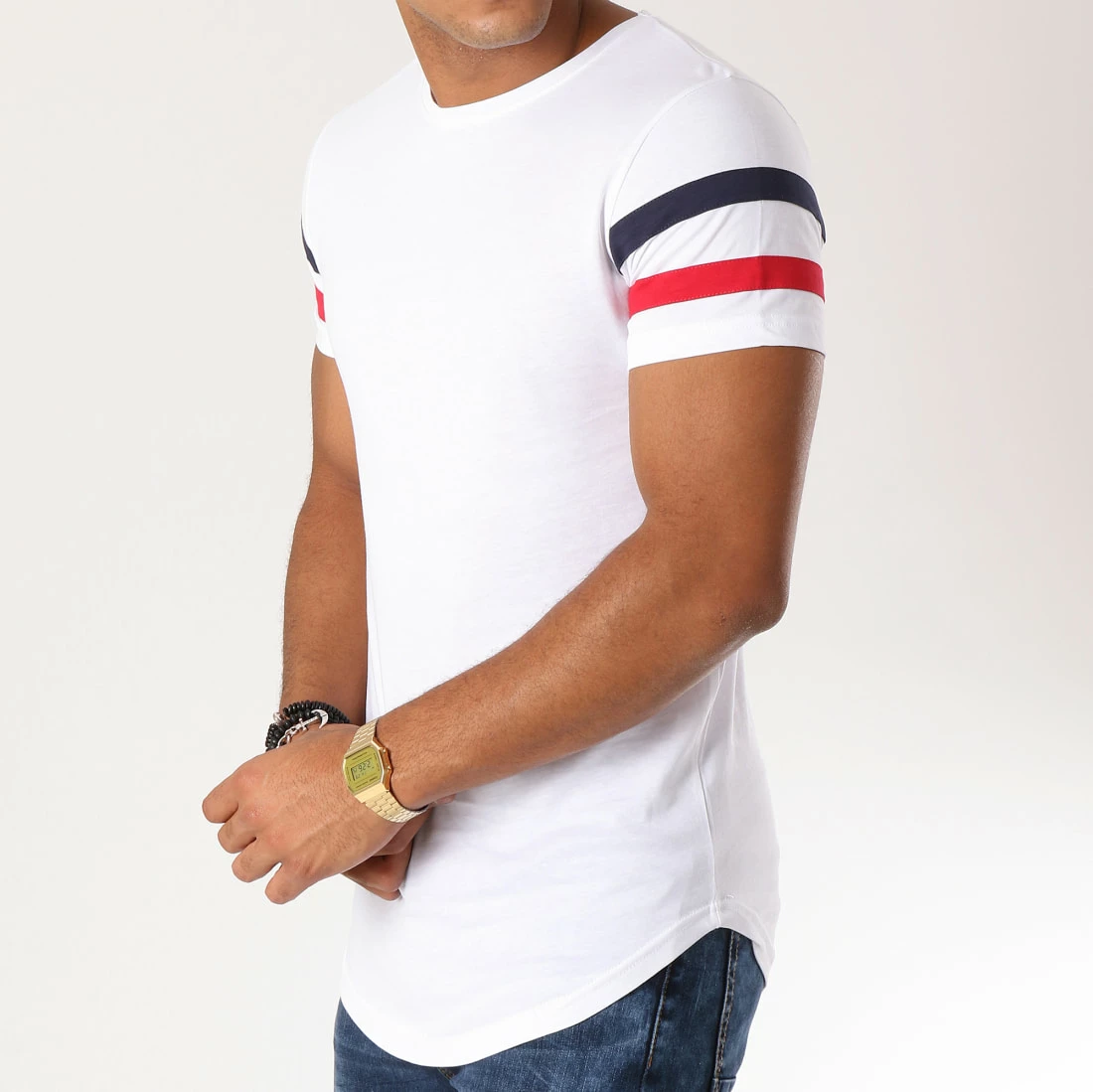 Acheter ❤️ Tee 👚 Shirt Oversize Avec Bandes Tricolore 471 Blanc de LBO ⭐ 3 Acheter ❤️ Tee 👚 Shirt Oversize Avec Bandes Tricolore 471 Blanc de LBO ⭐