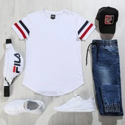 Acheter ❤️ Tee 👚 Shirt Oversize Avec Bandes Tricolore 471 Blanc de LBO ⭐ 13 Acheter ❤️ Tee 👚 Shirt Oversize Avec Bandes Tricolore 471 Blanc de LBO ⭐ -France LBO Soldes Boutique lbo 146787 FAB SHALBO 471 TPDT 20191118T090923 03