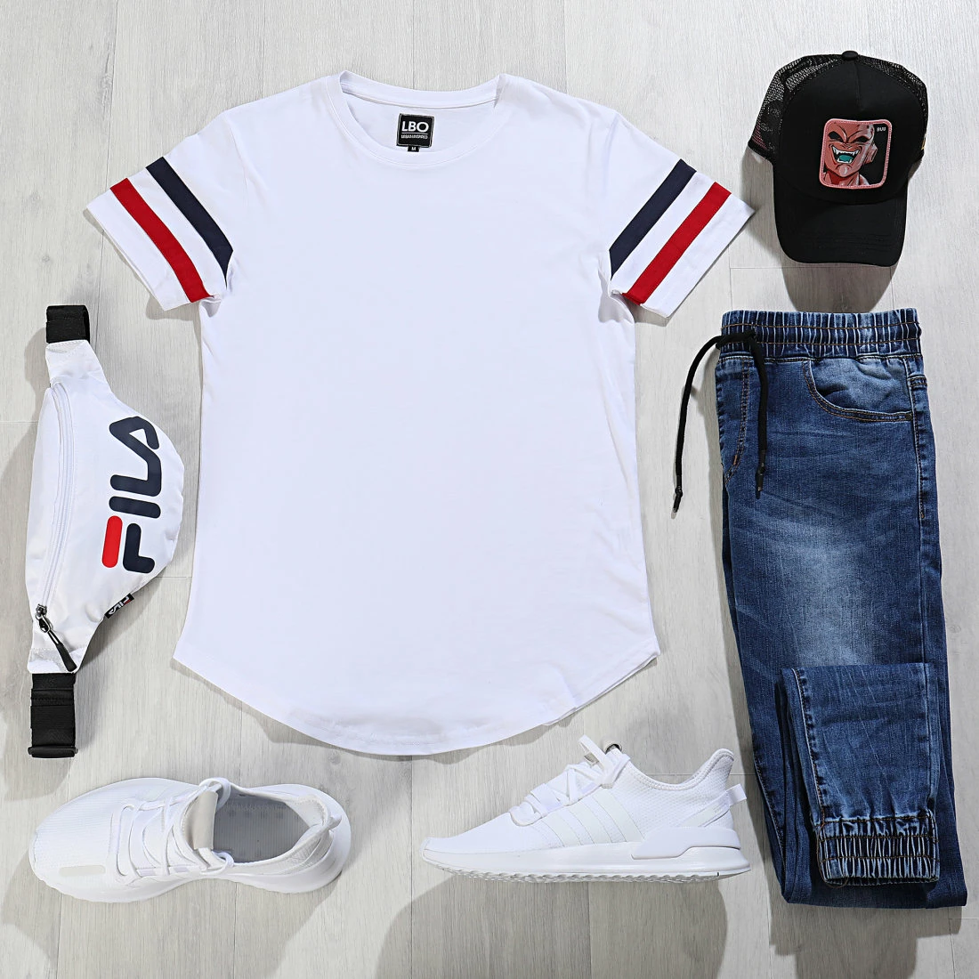 Acheter ❤️ Tee 👚 Shirt Oversize Avec Bandes Tricolore 471 Blanc de LBO ⭐ 8 Acheter ❤️ Tee 👚 Shirt Oversize Avec Bandes Tricolore 471 Blanc de LBO ⭐ – Image 6