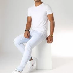 Promo ❤️ Jean Skinny ZD319-1 Bleu Wash de LBO 🎉 -France LBO Soldes Boutique lbo 151569 FAB LBO ZD319 1 DENIMLIGHTBLUE 20181008T084913 03