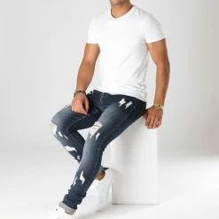 Meilleur prix 🔔 Jean Skinny LB054-8 Bleu Foncé de LBO 👏 -France LBO Soldes Boutique lbo 158691 FAB LBO LB054 8 DARKBLUE 20181026T160723 03