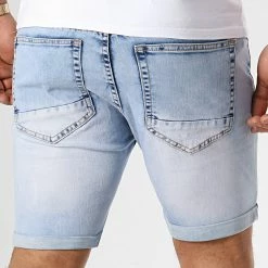 Acheter 🔥 Short Jean Avec Dechirures LB054-B5 Bleu Clair de LBO 🧨 -France LBO Soldes Boutique lbo 165412 FAB LBO LB054 B5 LIGHT DESTR 20190415T144551 05
