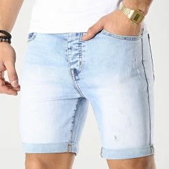 Top 10 🥰 Short Jean LB054-B6 Bleu Clair de LBO 👍