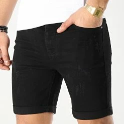 Offres ⌛ Short Jean LB054-B8 Noir de LBO 🥰