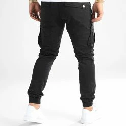 Nouveau 👍 Pantalon Cargo Skinny Jumbo Noir de LBO 👏 -France LBO Soldes Boutique lbo 177069 FAB LBO JUMBO BLACK TPDT 20220722T145353 04