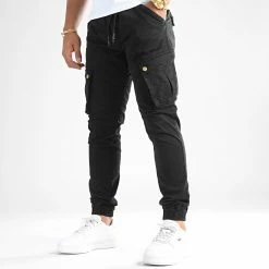 Nouveau 👍 Pantalon Cargo Skinny Jumbo Noir de LBO 👏 -France LBO Soldes Boutique lbo 177069 FAB LBO JUMBO BLACK TPDT 20220722T145411 01