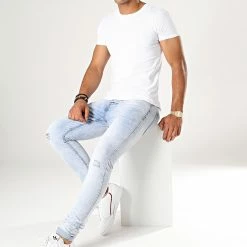 Vente flash ⭐ Jean Skinny 72175-5 Denim Bleu Wash de LBO 😍 -France LBO Soldes Boutique lbo 179210 FAB LBO 72175 5 LIGHTBLUEDENIM 20190704T121057 03