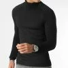 Nouveau 🧨 Pull Col Roulé Avec Empiecement Uni JUM-12 Noir de LBO ⌛ -France LBO Soldes Boutique lbo 180518 LBO 1006 JUM 12 20221128T152738 01