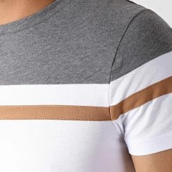 Vente flash 👏 Tee 👚 Shirt Slim Fit Tricolore 727 Anthracite Blanc Camel de LBO 👍 10 Vente flash 👏 Tee 👚 Shirt Slim Fit Tricolore 727 Anthracite Blanc Camel de LBO 👍 -France LBO Soldes Boutique lbo 181051 FAB SHALBO 727 20190527T165924 03