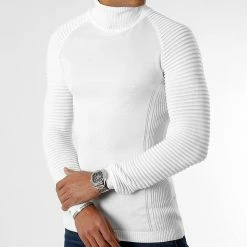 Remise 🥰 Pull Col Roulé Avec Empiecement JUM-14 Blanc de LBO ⌛ -France LBO Soldes Boutique lbo 185074 LBO 1006 JUM 14 20221128T150849 03