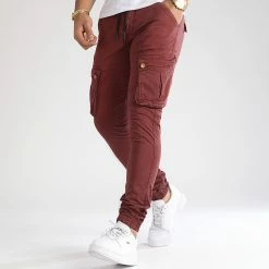 Offres 🌟 Pantalon Cargo Skinny Jumbo Bordeaux de LBO 😀 -France LBO Soldes Boutique lbo 192276 FAB LBO JUMBO BORDEAUX TPDT 20220729T140625 03
