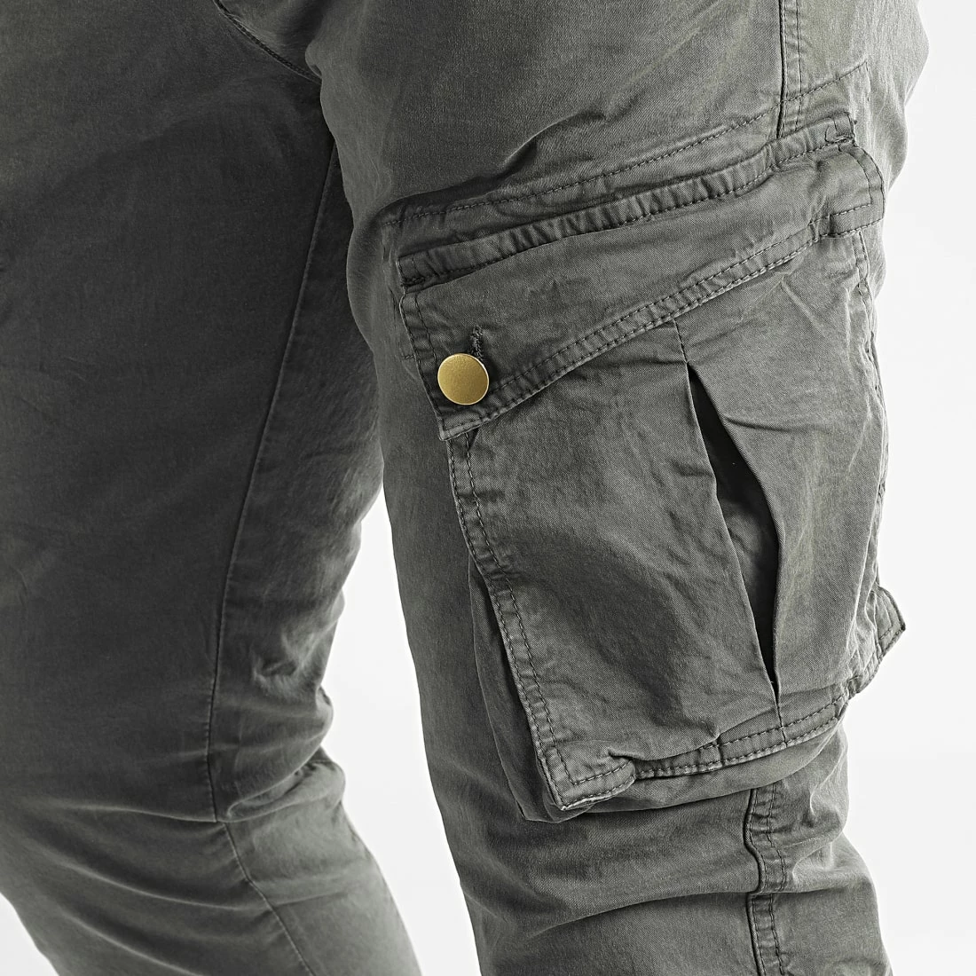 Bon marché 👍 Pantalon Cargo Skinny Jumbo Gris Anthracite de LBO ❤️ 4 Bon marché 👍 Pantalon Cargo Skinny Jumbo Gris Anthracite de LBO ❤️ – Image 2