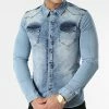 Tout neuf 🎁 Chemise Manches Longues Jean Super Skinny Fit 979 Bleu Denim de LBO 🎉 -France LBO Soldes Boutique lbo 192315 FAB SHALBO 979 20220131T145206 01