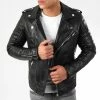 De gros ⭐ Veste Biker 79717 Noir Argenté de LBO 🤩 -France LBO Soldes Boutique lbo 194248 FAB LBO 79717 2 20191129T152638 01