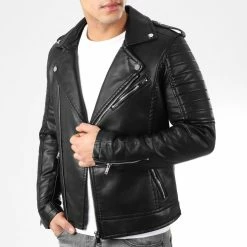 De gros ⭐ Veste Biker 79717 Noir Argenté de LBO 🤩 -France LBO Soldes Boutique lbo 194248 FAB LBO 79717 2 20191209T164618 03