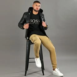 Meilleur prix ✔️ Veste Biker Avec Capuche 79716-1 Noir Doré de LBO 👍 -France LBO Soldes Boutique lbo 194249 FAB LBO 79716 1 20191210T110401 05