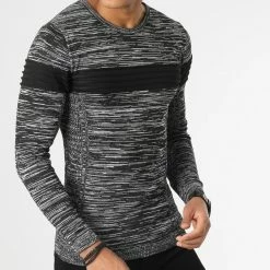 Meilleur prix 😍 Pull Slim Fit PU102 Noir de LBO ⌛ 5 Meilleur prix 😍 Pull Slim Fit PU102 Noir de LBO ⌛ -France LBO Soldes Boutique lbo 196076 PU102 NOIR MELANGE 20221128T154200 02