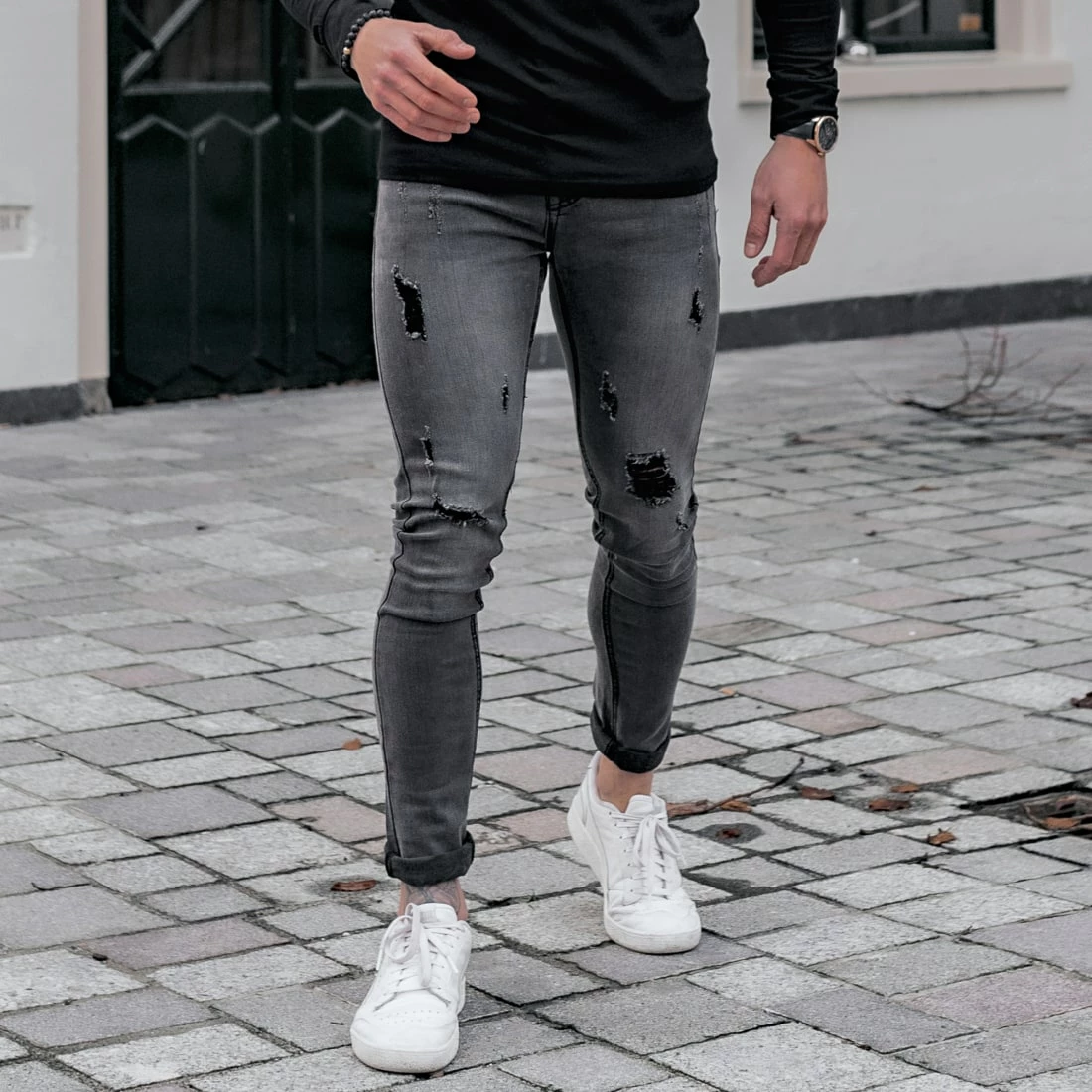 Le moins cher 🎁 Jean Skinny Avec Déchirures 72148-U3 Gris Foncé Denim de LBO ❤️ 7 Le moins cher 🎁 Jean Skinny Avec Déchirures 72148-U3 Gris Foncé Denim de LBO ❤️ – Image 5