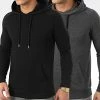 Meilleure affaire 🔔 Lot De 2 Sweats Capuche 969 Gris Anthracite Et Noir de LBO ⭐ -France LBO Soldes Boutique lbo 203670 FAB SHALBO 969 20191216T161053 01