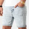 Meilleure affaire 🧨 Short Jean Avec Dechirures BB006 Bleu Clair de LBO ❤️