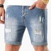 Meilleure affaire ✨ Short Jean Avec Dechirures LB054-B54 Bleu Medium de LBO 🎉