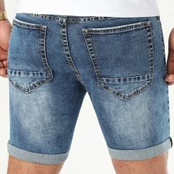 Budget ⌛ Short Jean Avec Dechirures B77005 Bleu Medium de LBO 💯 -France LBO Soldes Boutique lbo 204810 FAB LBO B77005 MEDIUM DESTR 20191217T152409 04