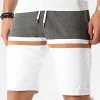 Vente flash ✔️ Short Jogging Tricolore 1058 Anthracite Blanc Camel de LBO ✨ -France LBO Soldes Boutique lbo 211305 FAB SHALBO 1058 20200327T112104 01