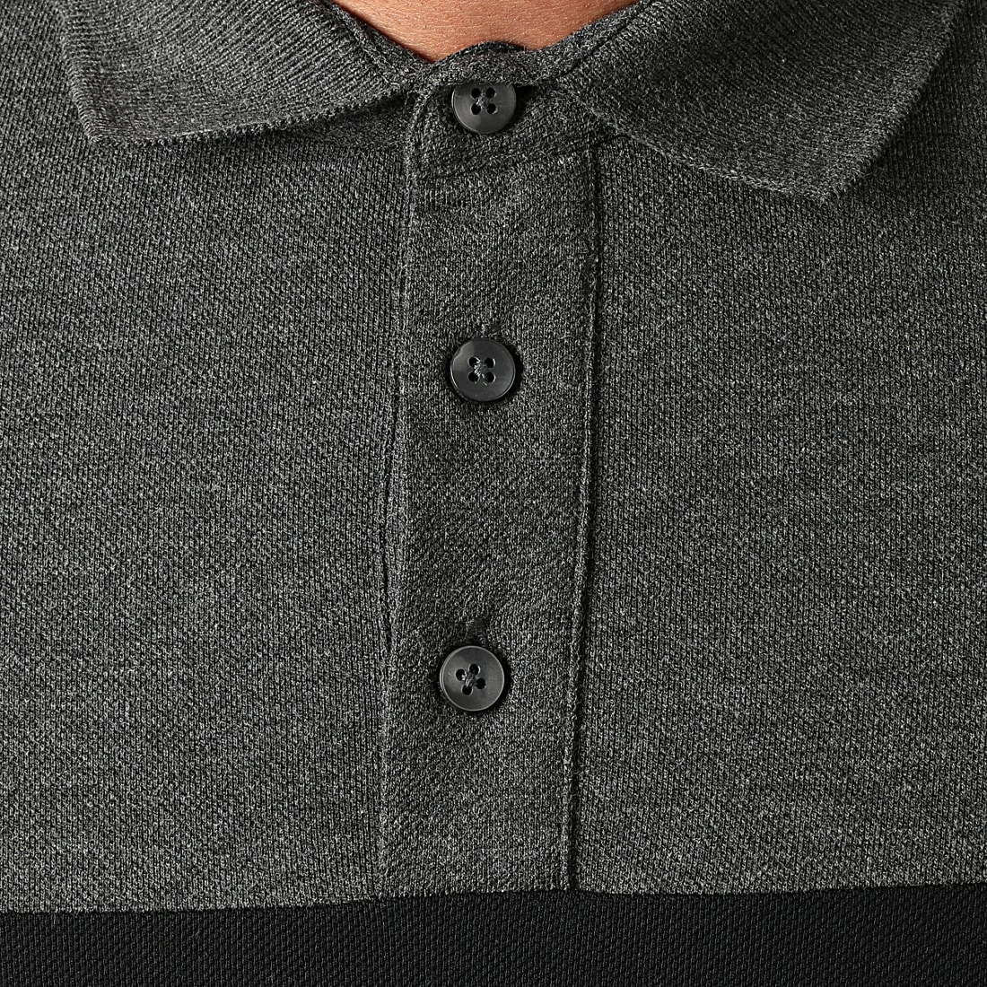 Meilleur prix 🧨 Polo Manches Courtes Piqué Tricolore 1047 Noir Anthracite Blanc de LBO 🔥 4 Meilleur prix 🧨 Polo Manches Courtes Piqué Tricolore 1047 Noir Anthracite Blanc de LBO 🔥 – Image 2