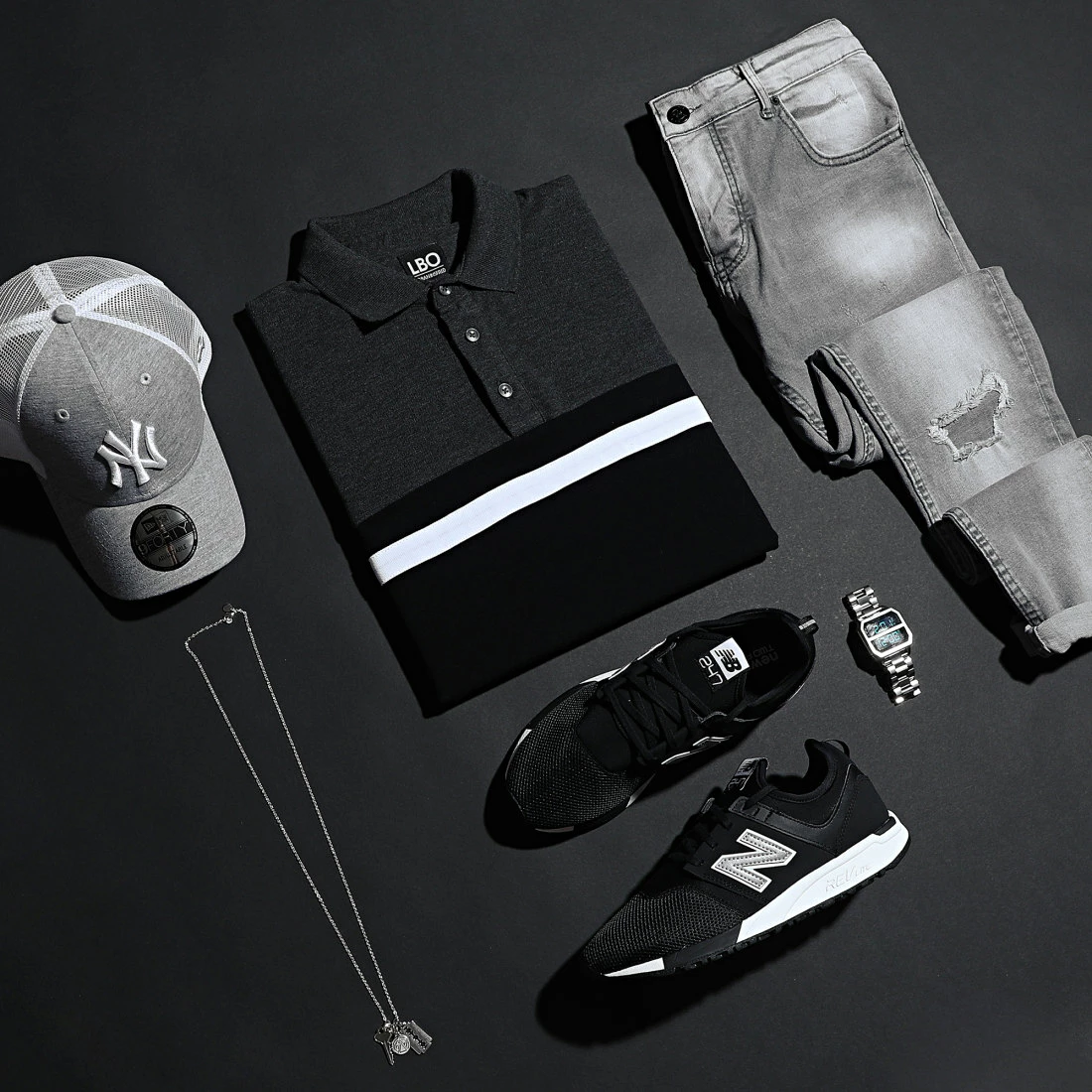 Meilleur prix 🧨 Polo Manches Courtes Piqué Tricolore 1047 Noir Anthracite Blanc de LBO 🔥 7 Meilleur prix 🧨 Polo Manches Courtes Piqué Tricolore 1047 Noir Anthracite Blanc de LBO 🔥 – Image 5