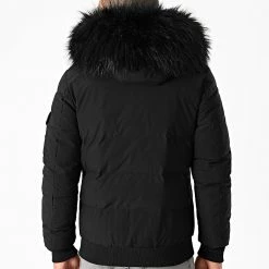 Promo 🎉 Doudoune Capuche Poche Bomber Avec Fourrure Noir de LBO 👏 -France LBO Soldes Boutique lbo 220715 FAB LBO 1005 BL 17 NOIR NOIR 20200929T153620 04