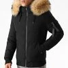 Grosses soldes 🎁 Doudoune Capuche Poche Bomber Avec Fourrure Noir Beige de LBO 🥰 -France LBO Soldes Boutique lbo 221053 FAB LBO 1005 BL 25 NOIR BEIGE 20200929T153649 03