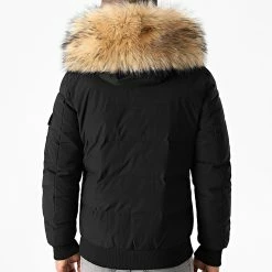 Grosses soldes 🎁 Doudoune Capuche Poche Bomber Avec Fourrure Noir Beige de LBO 🥰 -France LBO Soldes Boutique lbo 221053 FAB LBO 1005 BL 25 NOIR BEIGE 20200929T153650 04