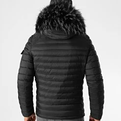 Budget 🧨 Doudoune Capuche Ultralight Avec Fourrure Noir Melange de LBO ⌛ -France LBO Soldes Boutique lbo 221084 FAB LBO 1005 DDN 30 NOIR NOIRMELANGE 20201013T091331 04