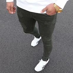 De gros 🧨 Jean Skinny Avec Déchirures LB054K20 Khaki de LBO 💯 -France LBO Soldes Boutique lbo 221360 FAB LBO LB054K20 KAKIDENIM TPDT 20201124T110435 07