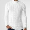 Budget 🤩 Pull Col Roulé Torsades JUM-46 Blanc de LBO 💯 -France LBO Soldes Boutique lbo 224481 LBO 1006 JUM 46 20221128T150140 01