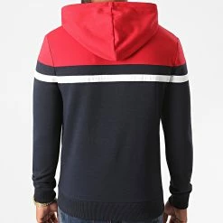Sortie 👍 Sweat Capuche Tricolore 1272 Rouge Blanc Bleu Marine de LBO 🛒 -France LBO Soldes Boutique lbo 225842 FAB SHALBO 1272 20200818T154155 04