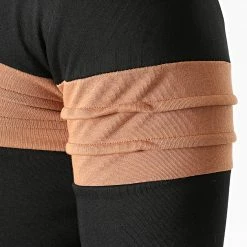 Nouveau 🤩 Sweat Capuche Bicolore 1293 Noir Camel de LBO ⌛ -France LBO Soldes Boutique lbo 226646 FAB SHALBO 1293 20200922T163736 04