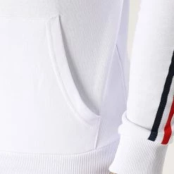 Meilleur prix 👍 Sweat Capuche Avec Bandes Bleu Blanc Rouge 1300 Blanc de LBO 🥰 -France LBO Soldes Boutique lbo 226647 FAB SHALBO 1300 20200923T120324 04