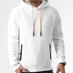 Les meilleures critiques de ✨ Sweat Capuche Details Tech Orange 1207 Blanc de LBO 💯